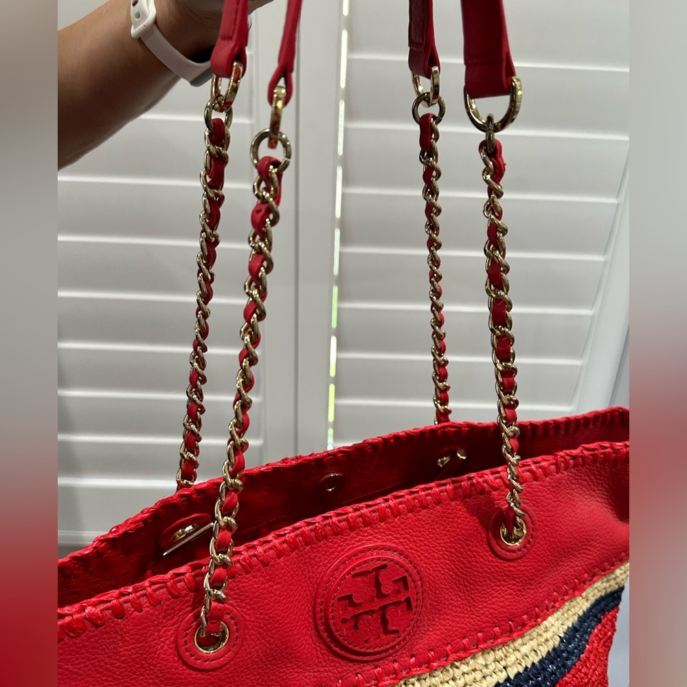 Tory Burch Straw Summer Tote Bag! - Picture 2 of 5